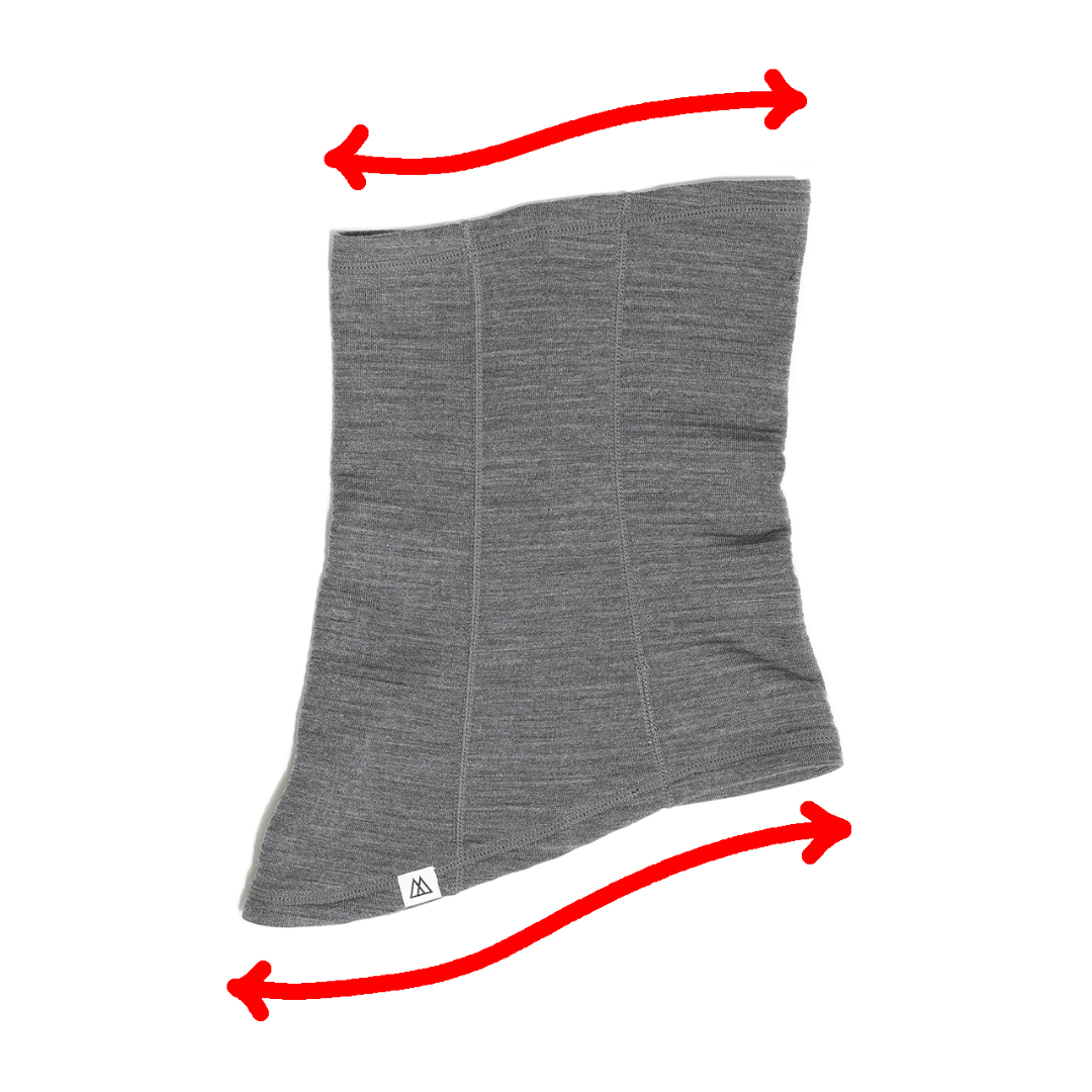RIDGE / Grid Merino Long Neck Gaiter