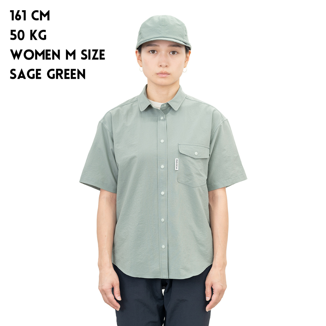 RIDGE / Women Basic Short Sleeve Shirt