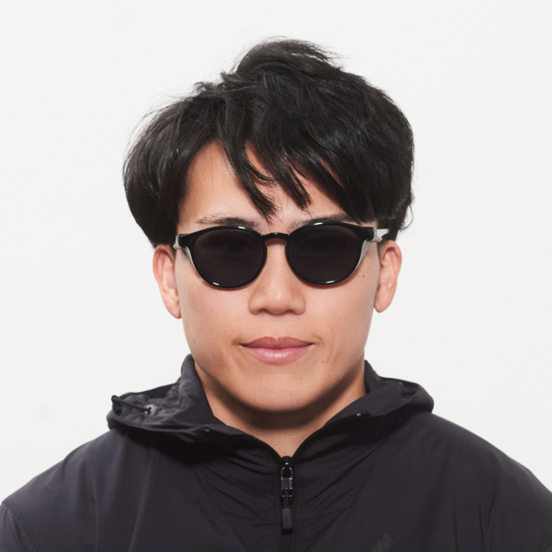 Niho NH-103 COL.2 / ボストン型 偏光サングラス(ブラックxグレーレンズ)