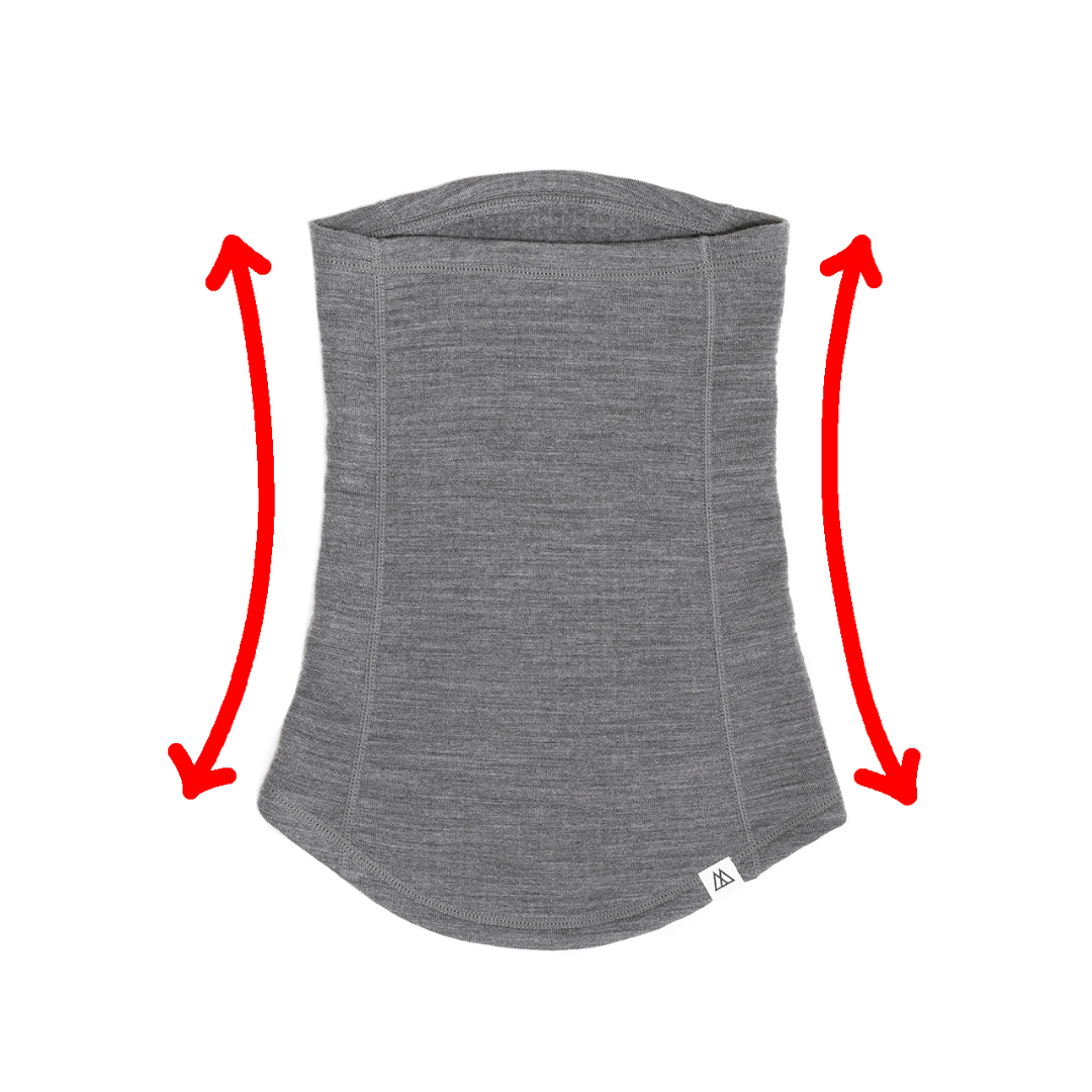 RIDGE / Grid Merino Long Neck Gaiter