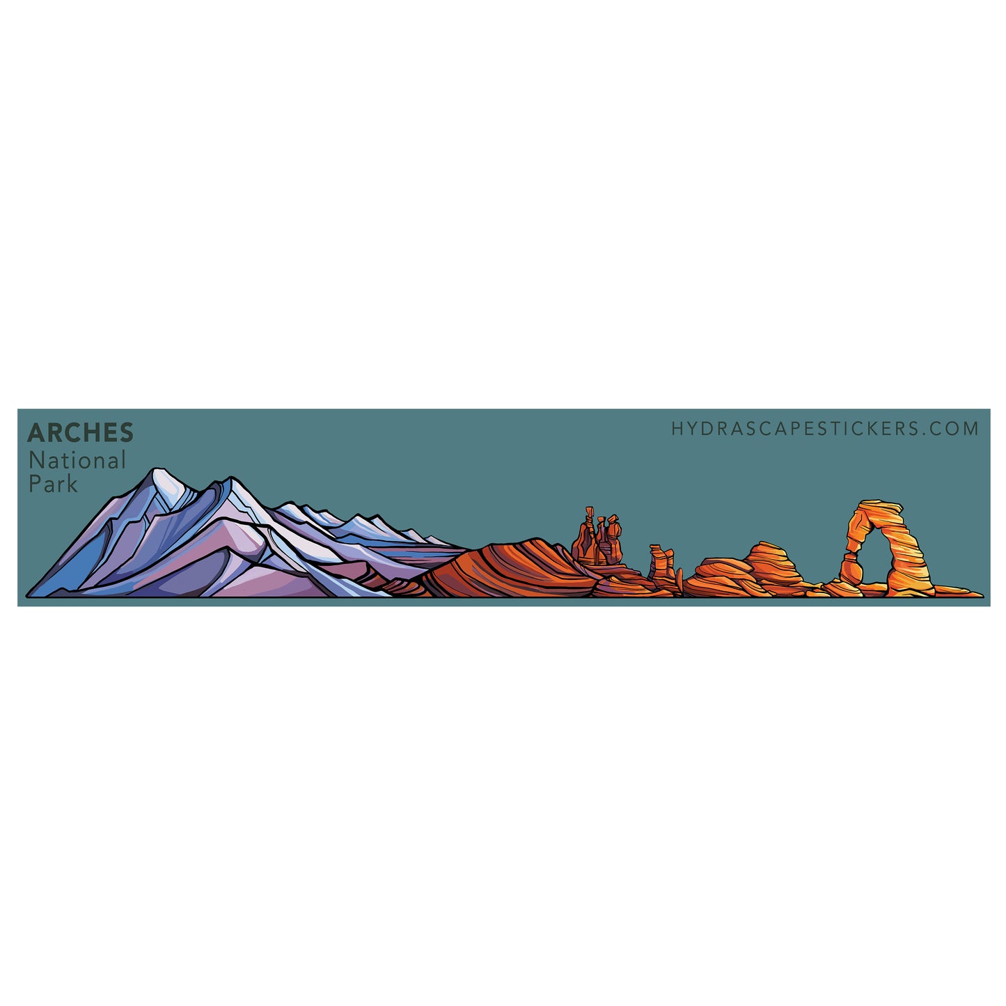 01. Arches National Park Miniscape Sticker / アーチーズ国立公園 ミニスケープステッカー