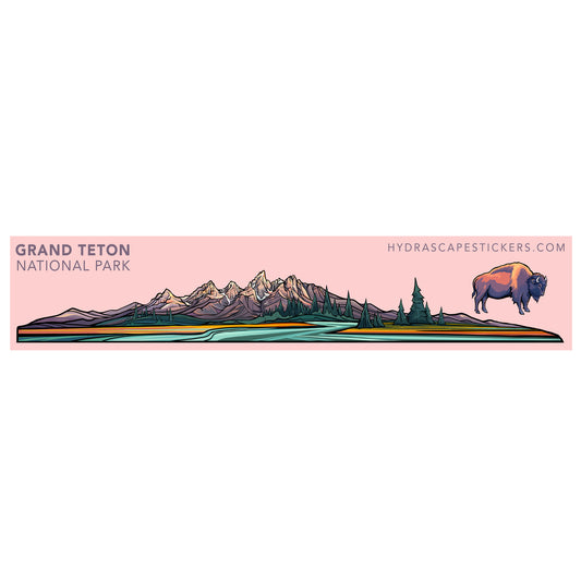01. Grand Teton National Park Miniscape Sticker / グランドティトン国立公園 ミニスケープステッカー