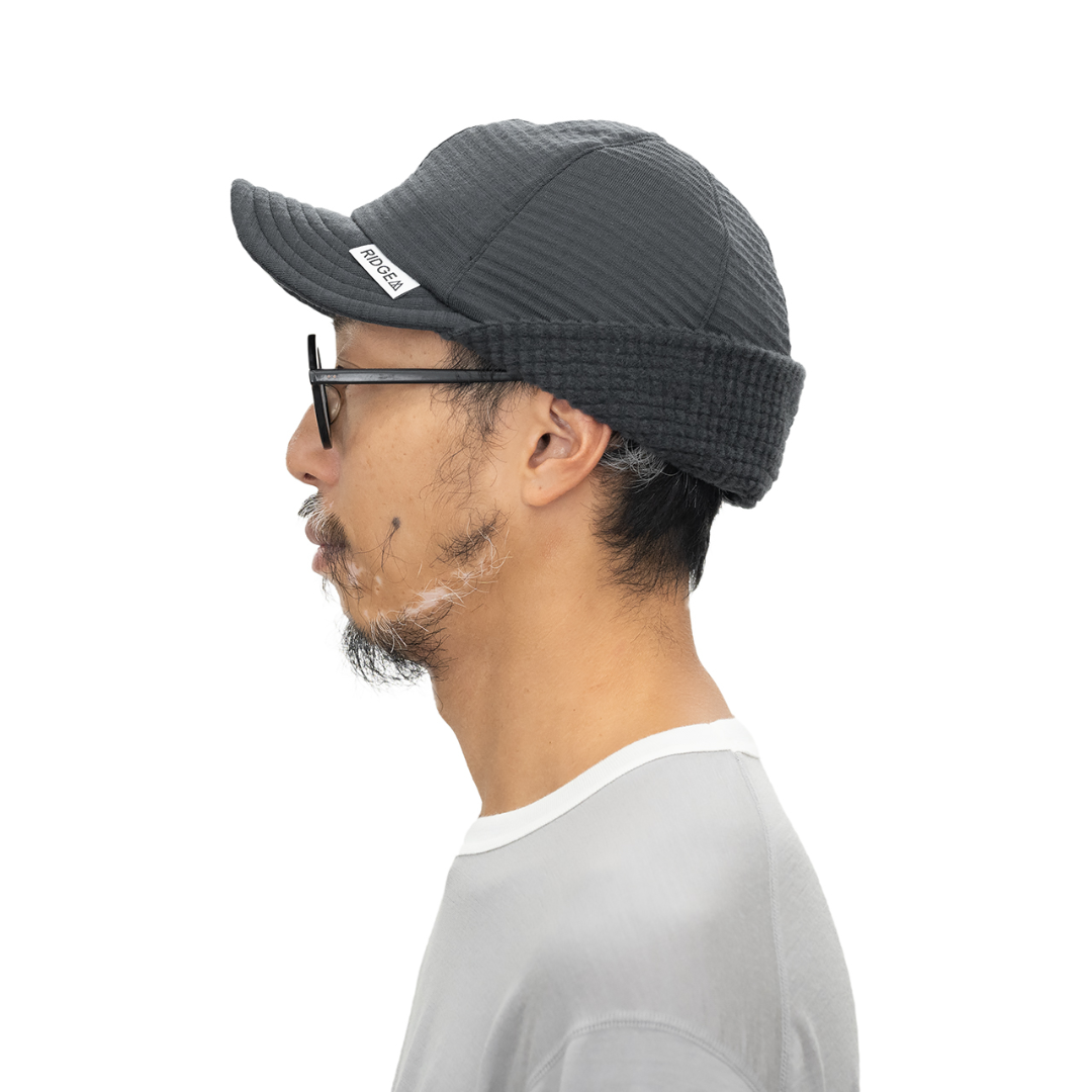 RIDGE / Grid Merino Earmuff Cap
