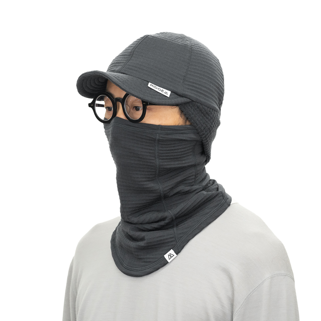 RIDGE / Grid Merino Earmuff Cap