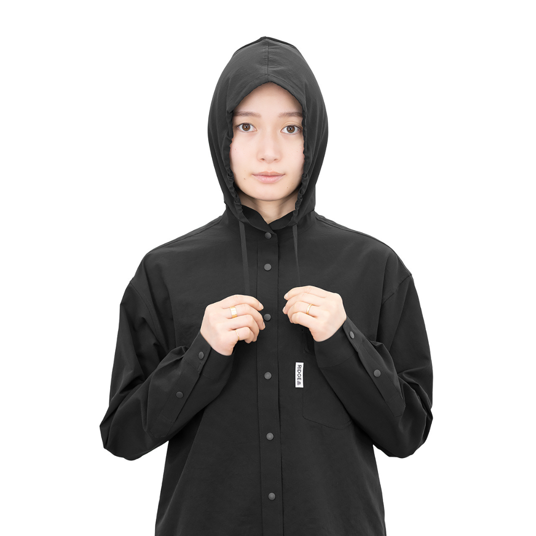 RIDGE / Men Hooded Long Sleeve Shirt