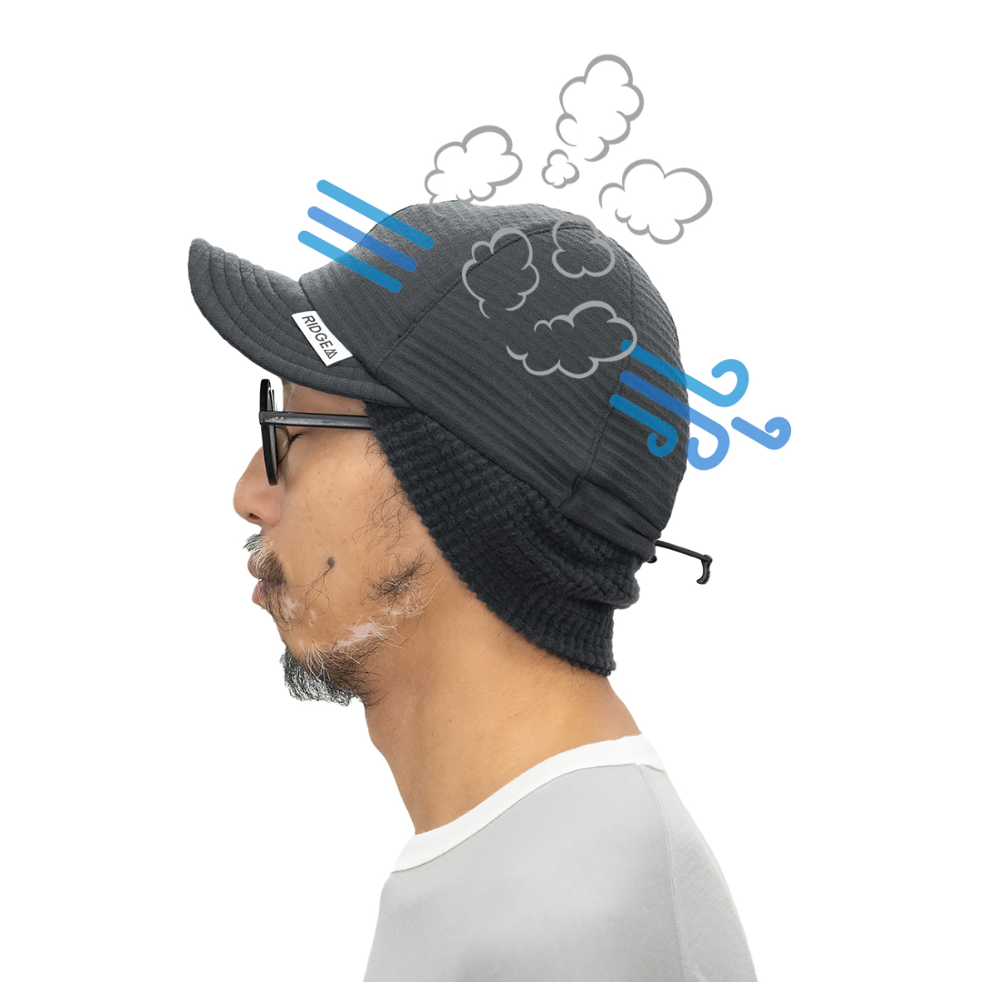 RIDGE / Grid Merino Earmuff Cap