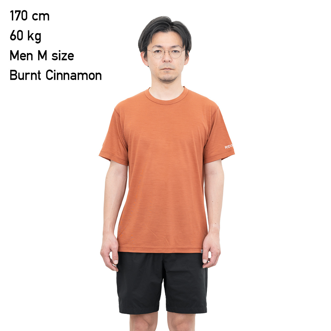 RIDGE / Men Merino Basic Tee Short Sleeve