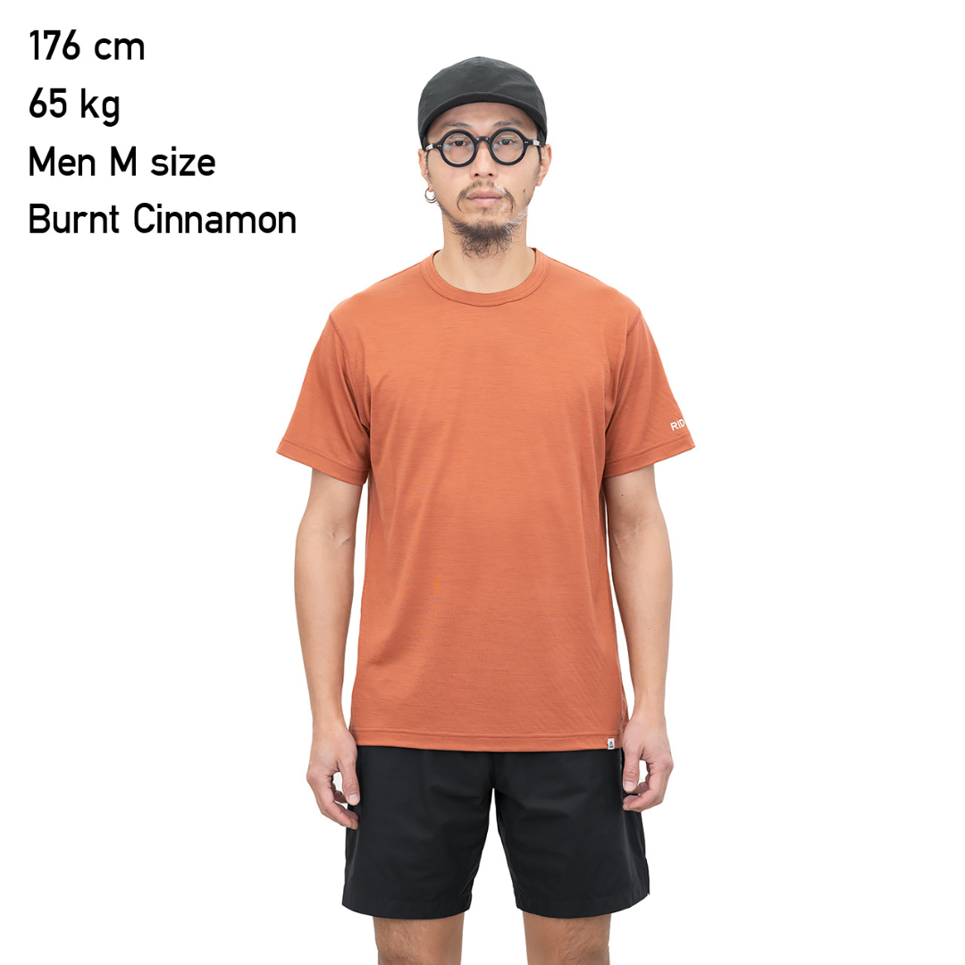 RIDGE / Men Merino Basic Tee Short Sleeve
