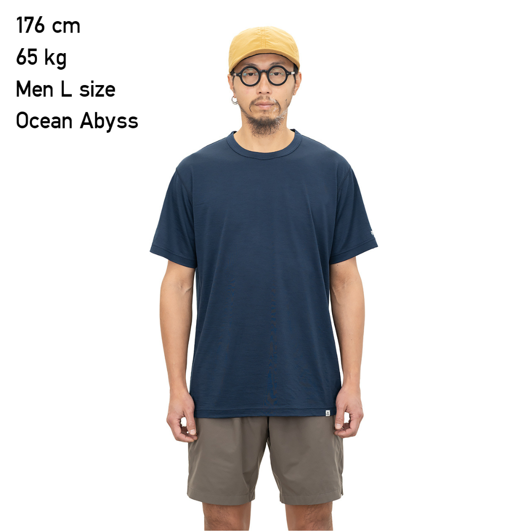 RIDGE / Men Merino Basic Tee Short Sleeve