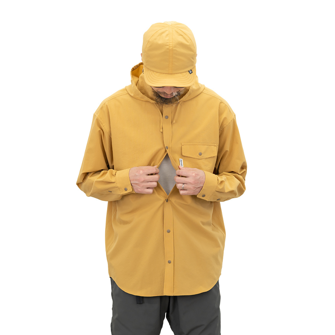 RIDGE / Men Hooded Long Sleeve Shirt