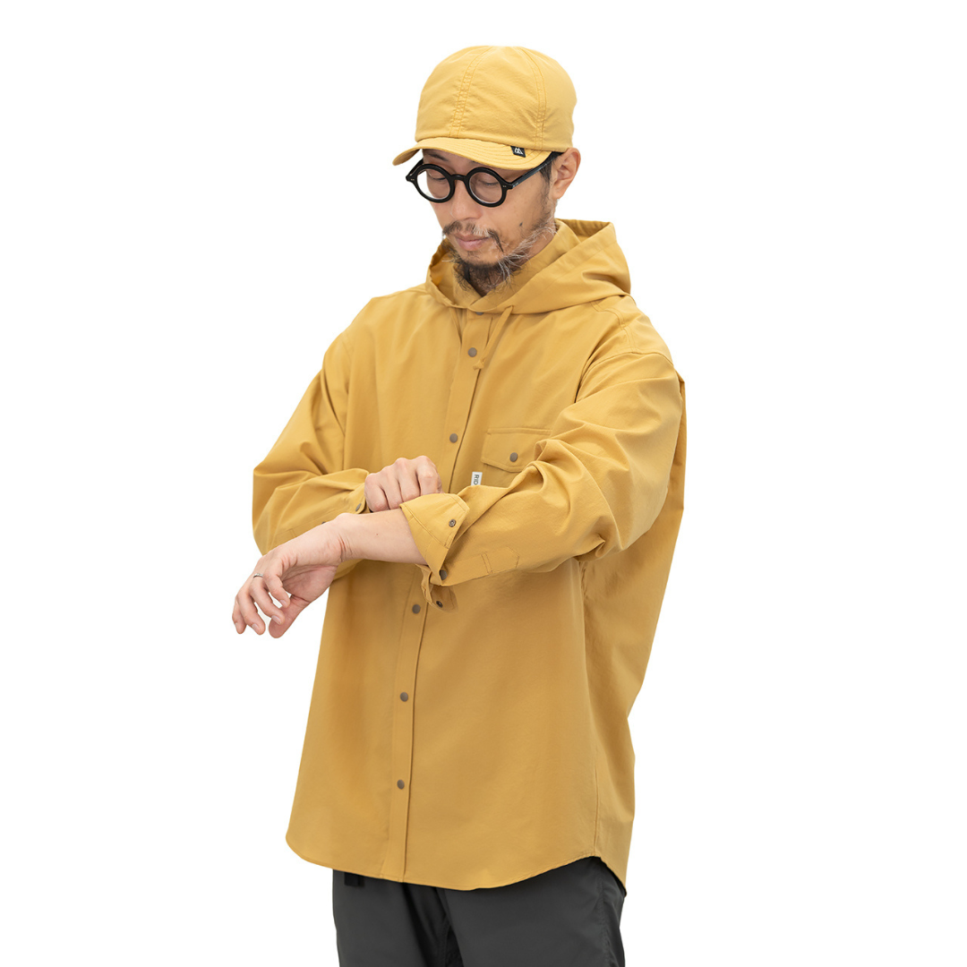 RIDGE / Men Hooded Long Sleeve Shirt