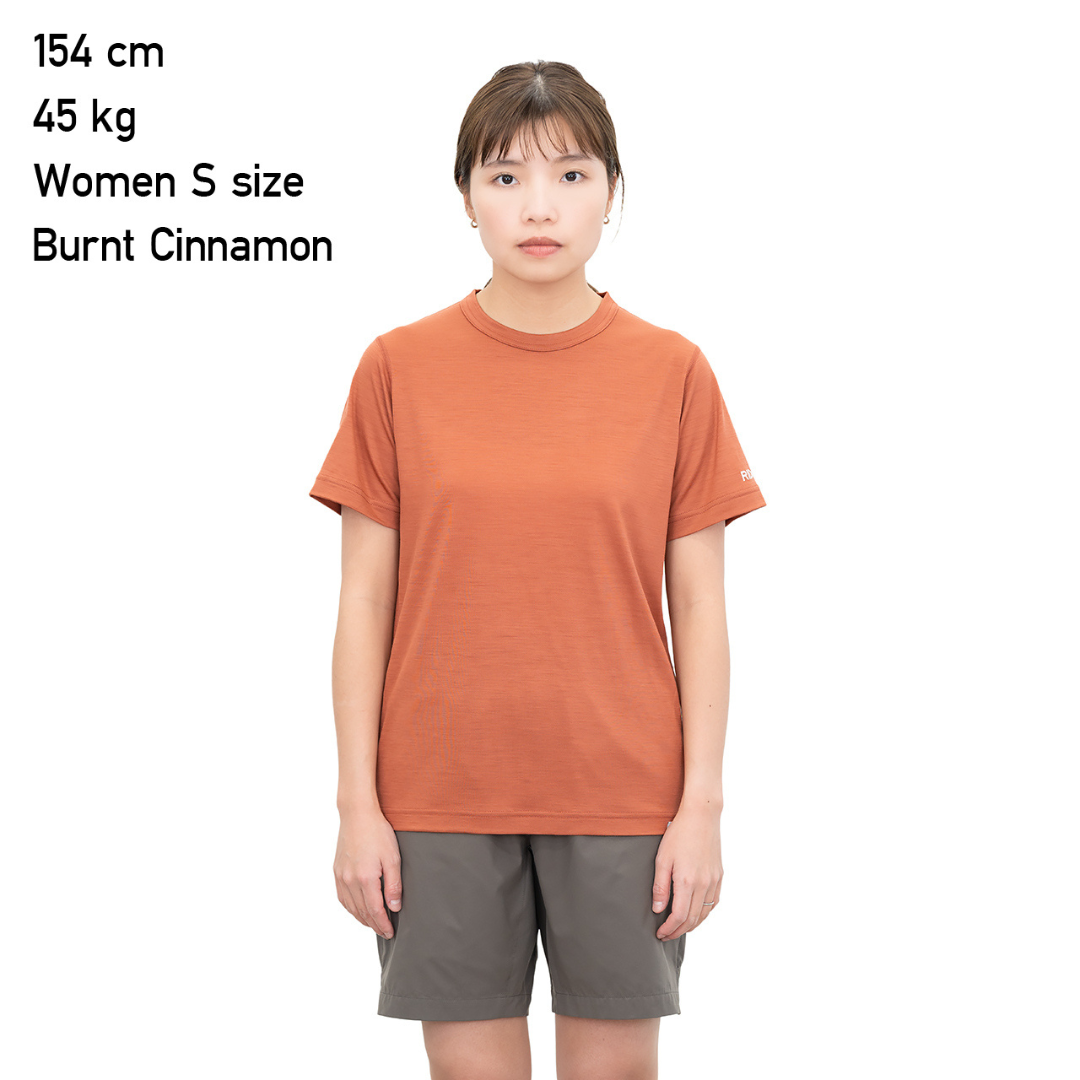 RIDGE / Women Merino Basic Tee Short Sleeve