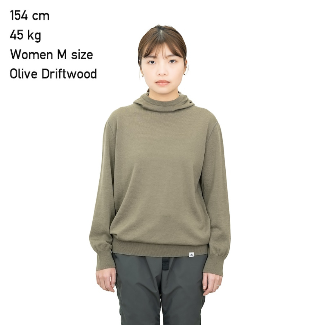 RIDGE / Women Merino PlaX Hooded Sweater