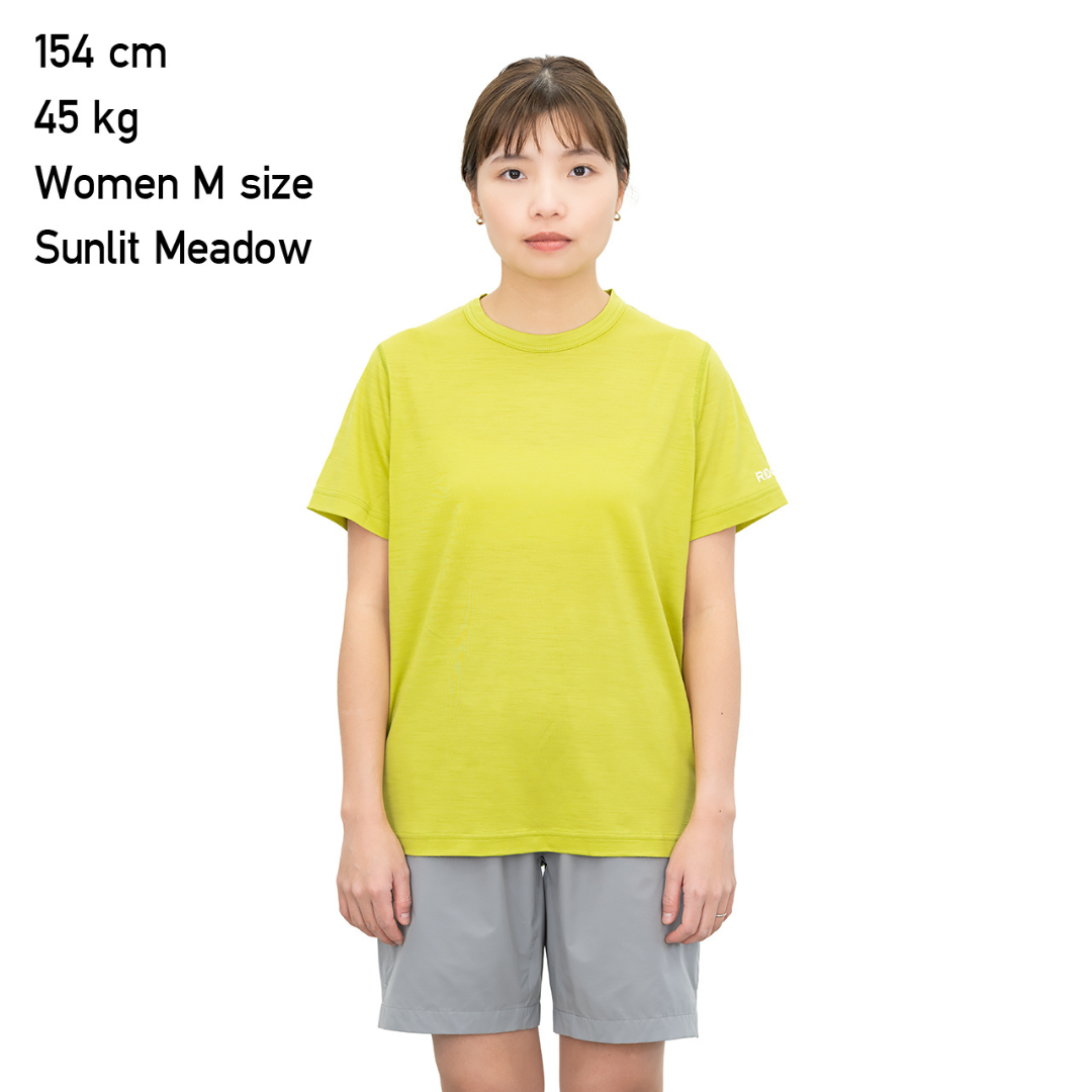 RIDGE / Women Merino Basic Tee Short Sleeve