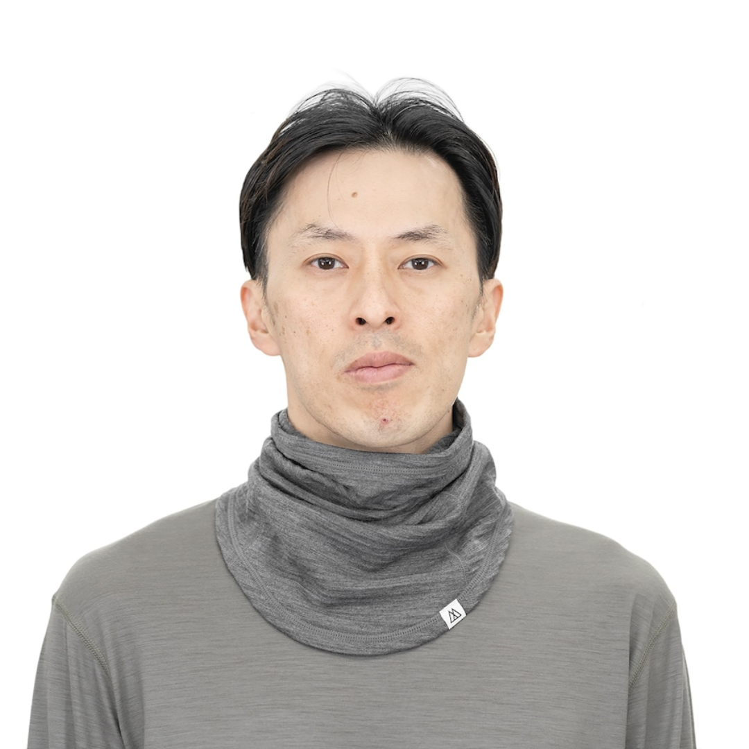 RIDGE Grid Merino Long Neck Gaiter / グリッド メリノ ロング ネックゲイター