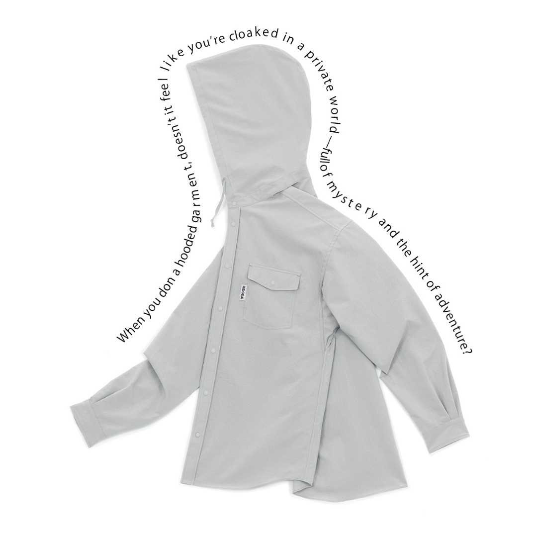 RIDGE / Men Hooded Long Sleeve Shirt