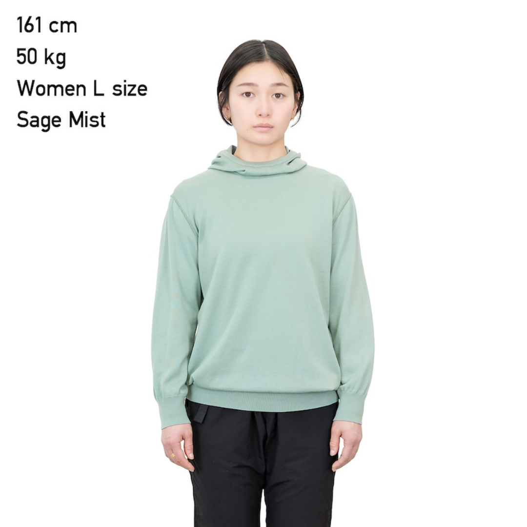 RIDGE / Women Merino PlaX Hooded Sweater