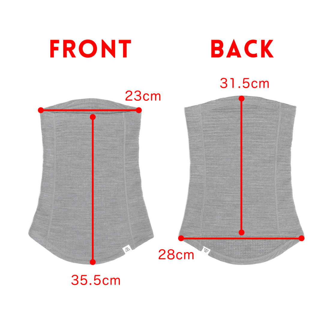 RIDGE Grid Merino Long Neck Gaiter / グリッド メリノ ロング ネックゲイター