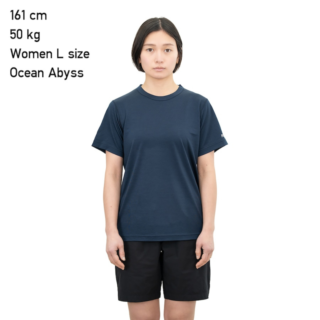 RIDGE / Women Merino Basic Tee Short Sleeve