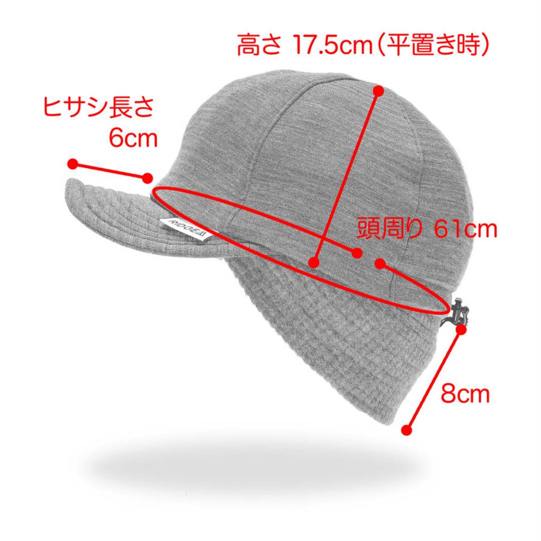 RIDGE / Grid Merino Earmuff Cap