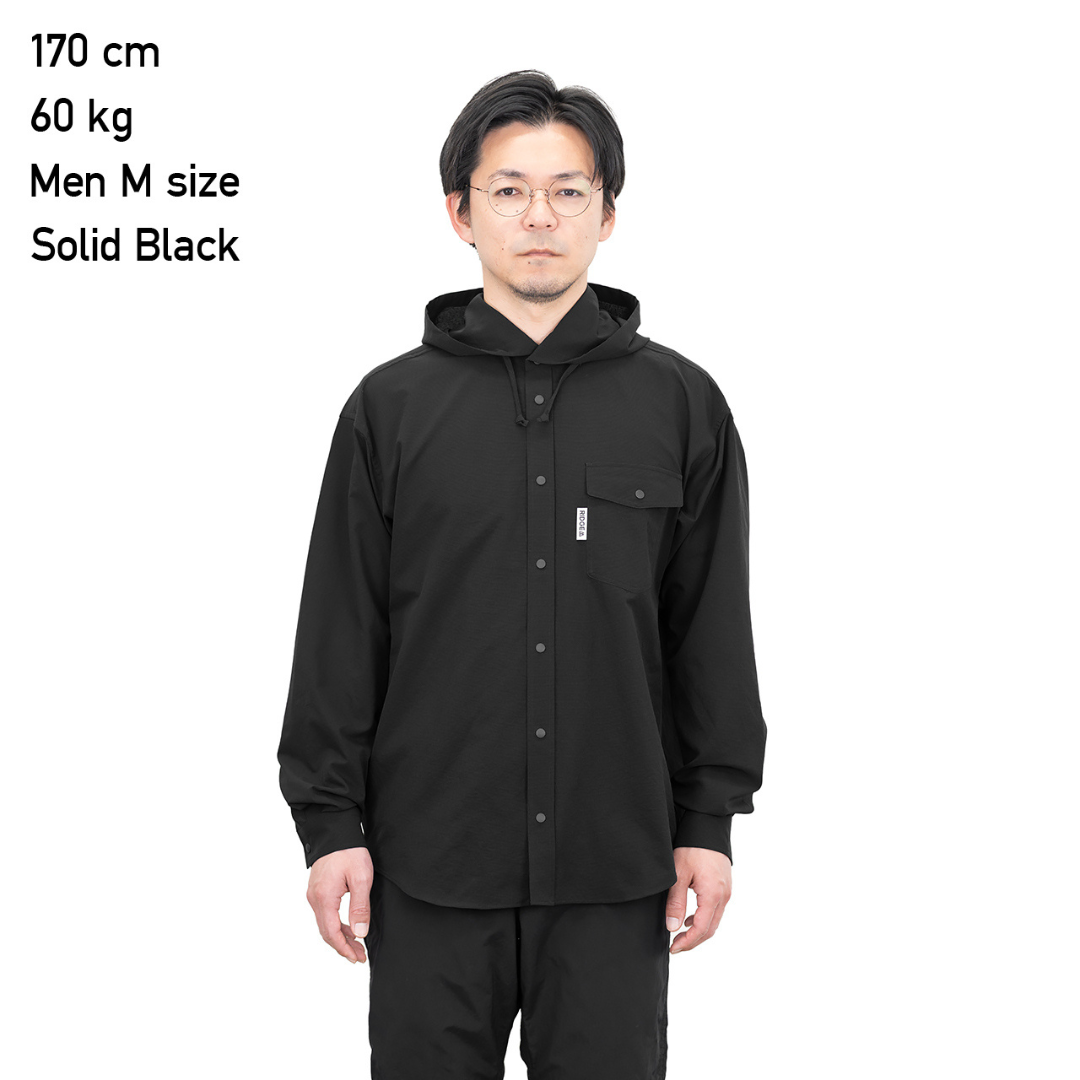 RIDGE / Men Hooded Long Sleeve Shirt