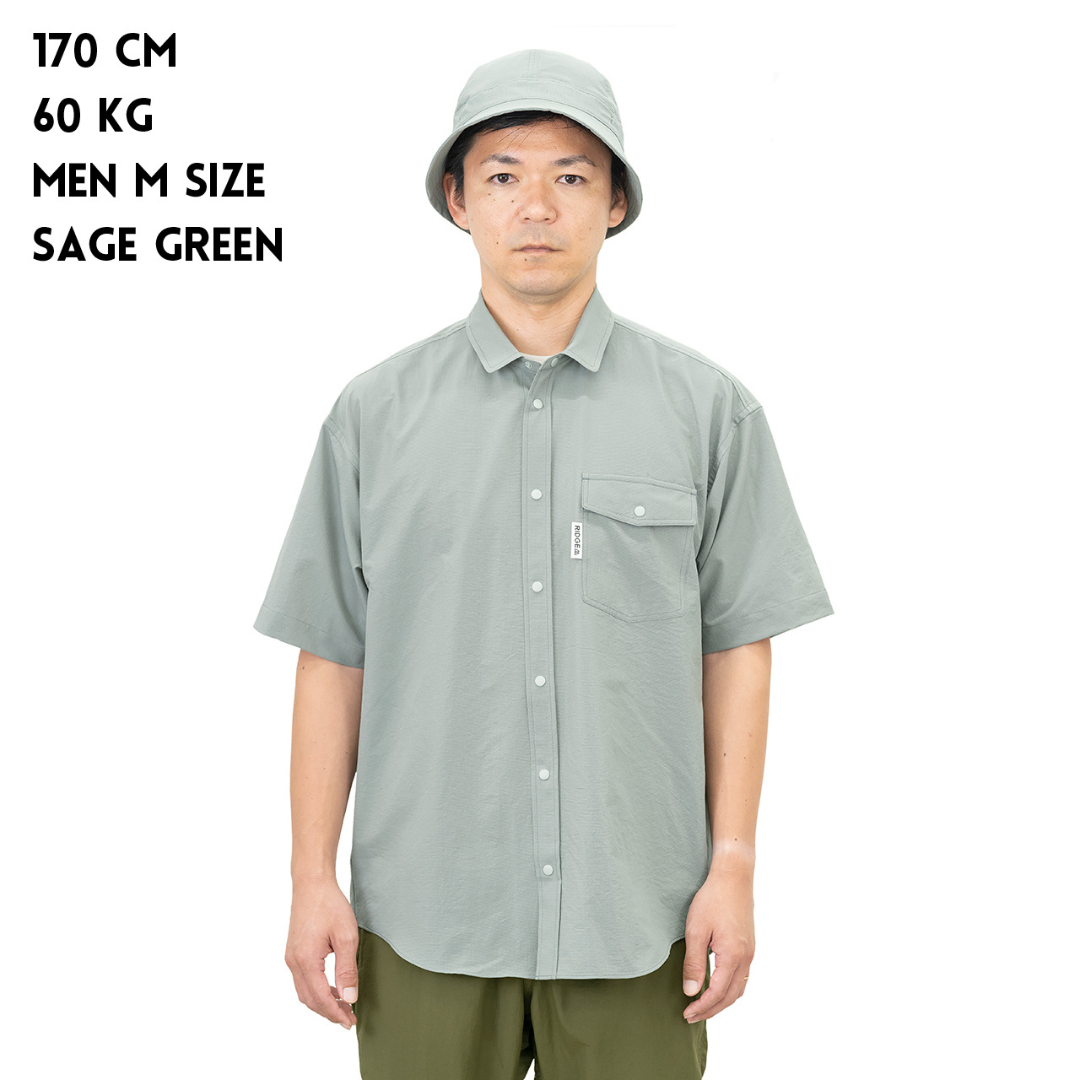 RIDGE / Men Basic Short Sleeve Shirt