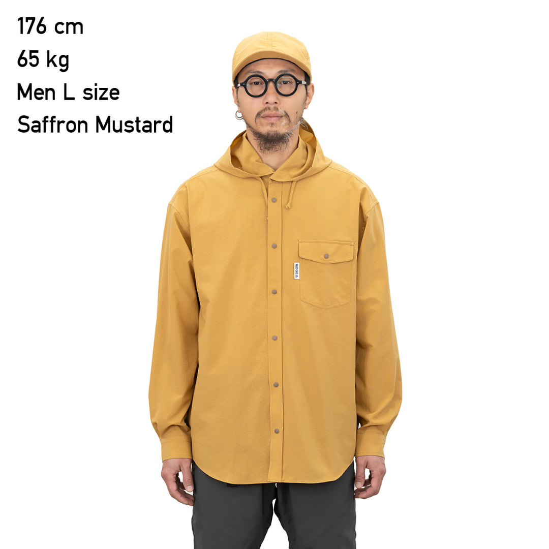 RIDGE / Men Hooded Long Sleeve Shirt