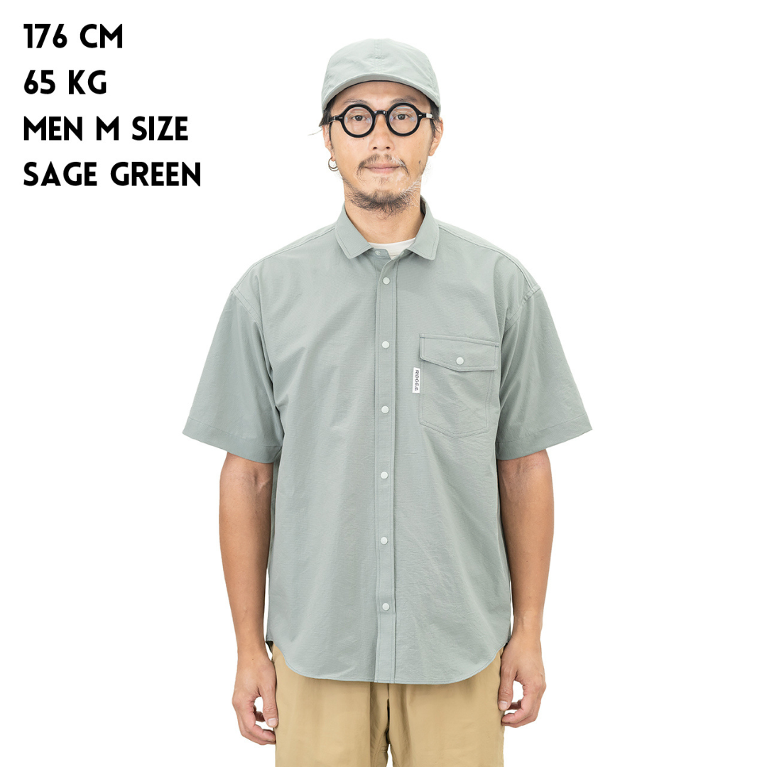 RIDGE / Men Basic Short Sleeve Shirt