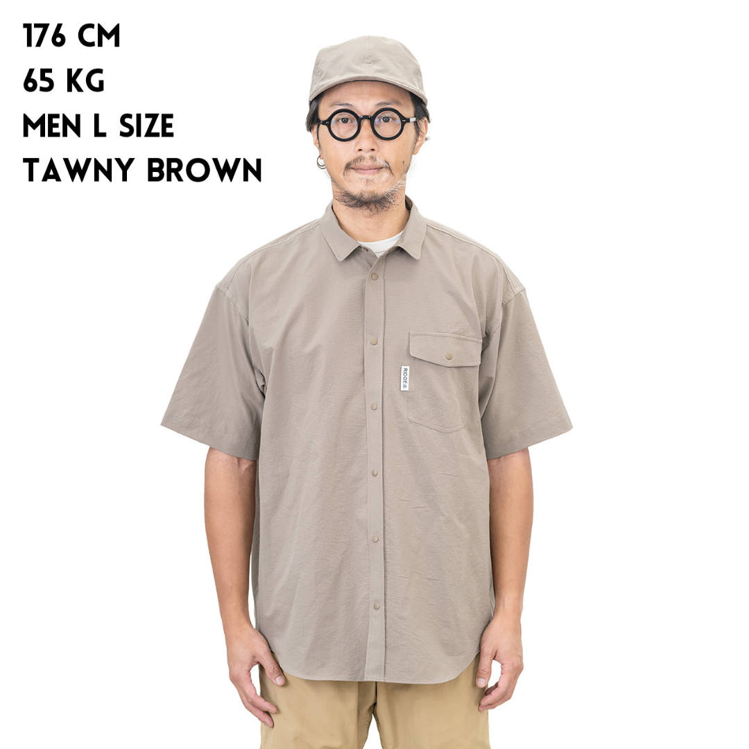 RIDGE / Men Basic Short Sleeve Shirt