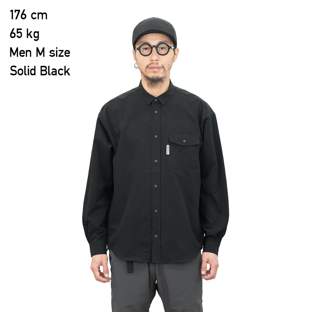 RIDGE / Men Basic Long Sleeve Shirt
