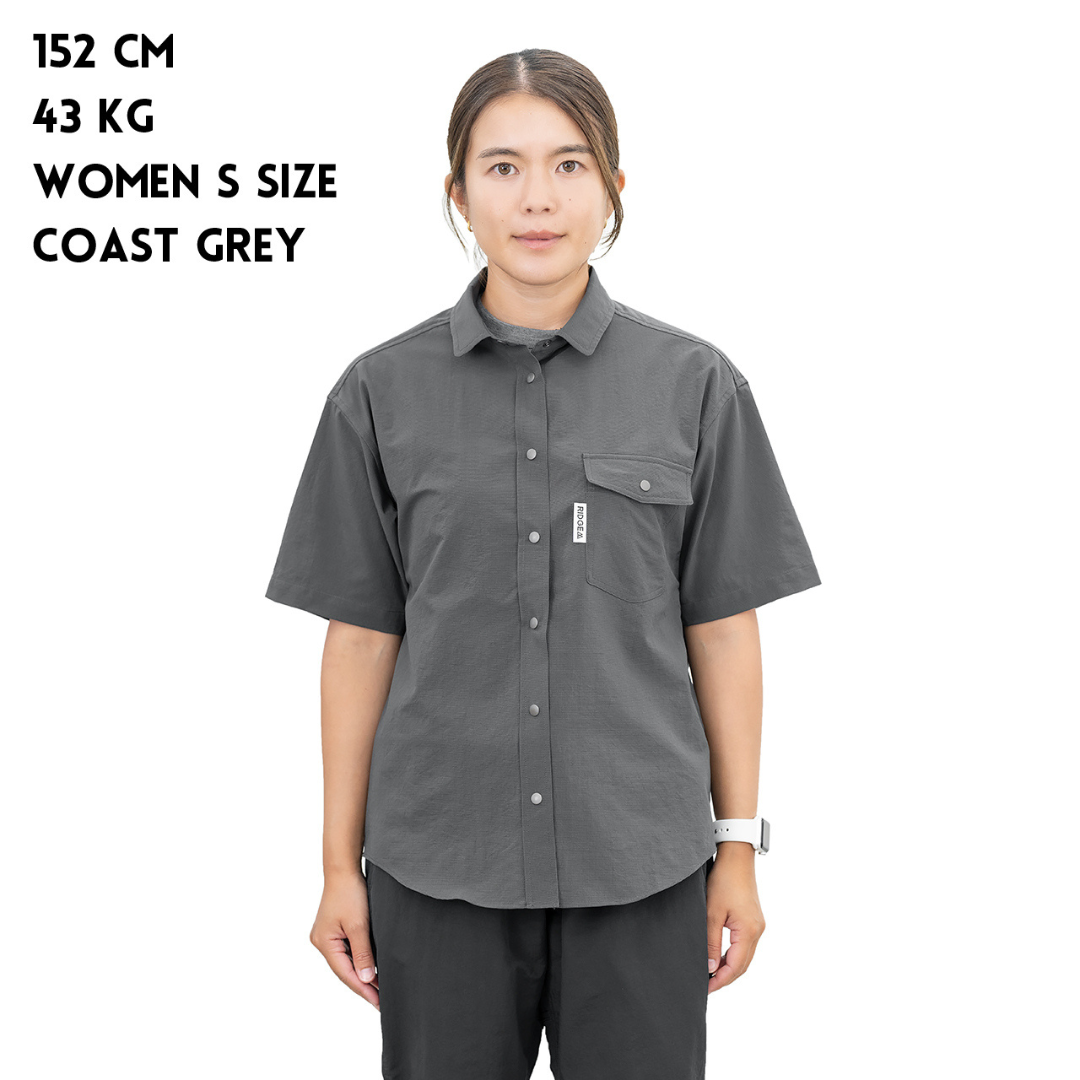 RIDGE / Women Basic Short Sleeve Shirt