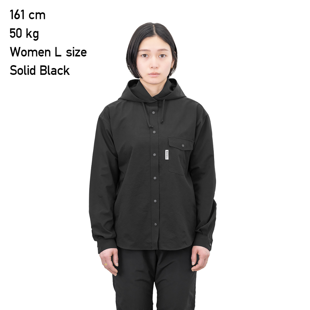 RIDGE / Women Hooded Long Sleeve Shirt