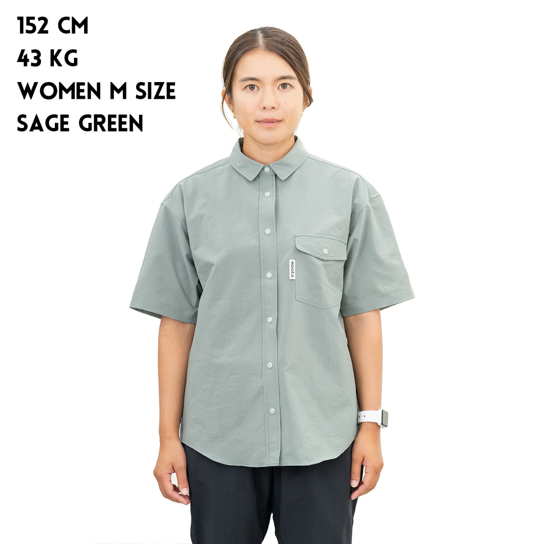 RIDGE / Women Basic Short Sleeve Shirt
