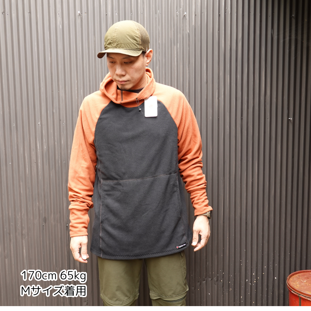 LightHeart Gear Men's Microgrid Fleece Hoody / ライトハートギア　メンズ　マイクログリッドフリース　フーディ