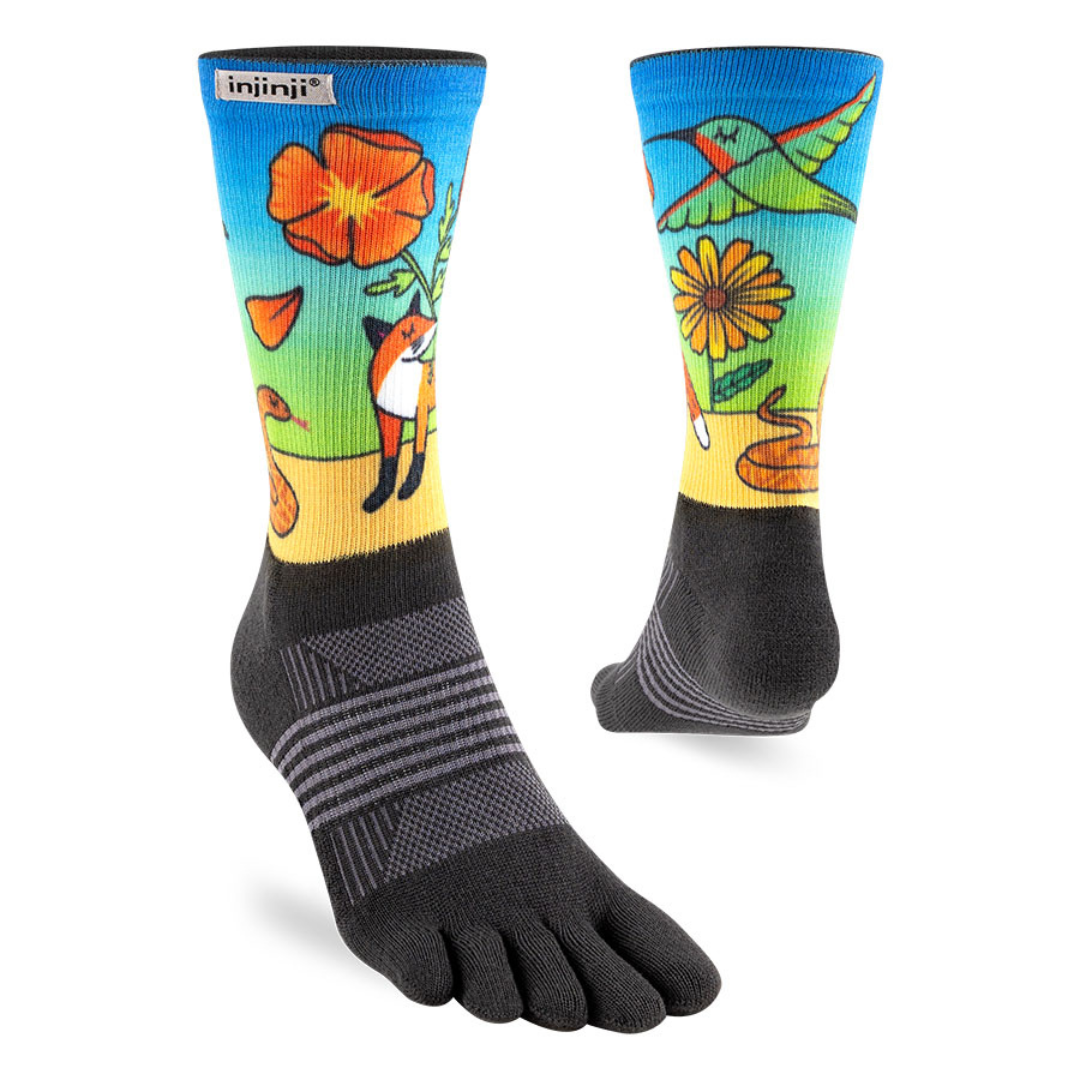 injinji / インジンジ W's アーティストデザイン トレイルミッドウエイトクルー