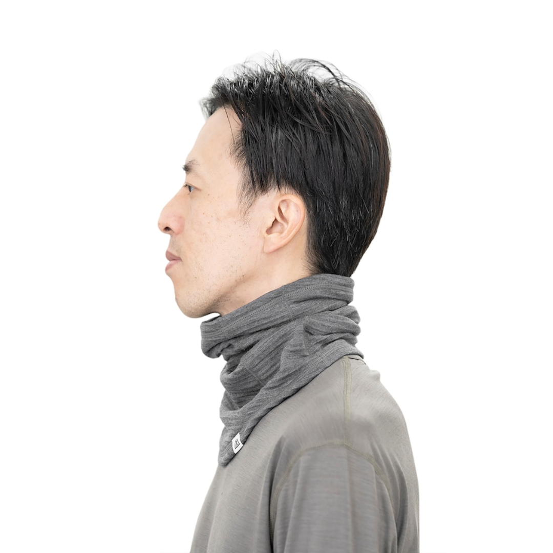 RIDGE Grid Merino Long Neck Gaiter / グリッド メリノ ロング ネックゲイター