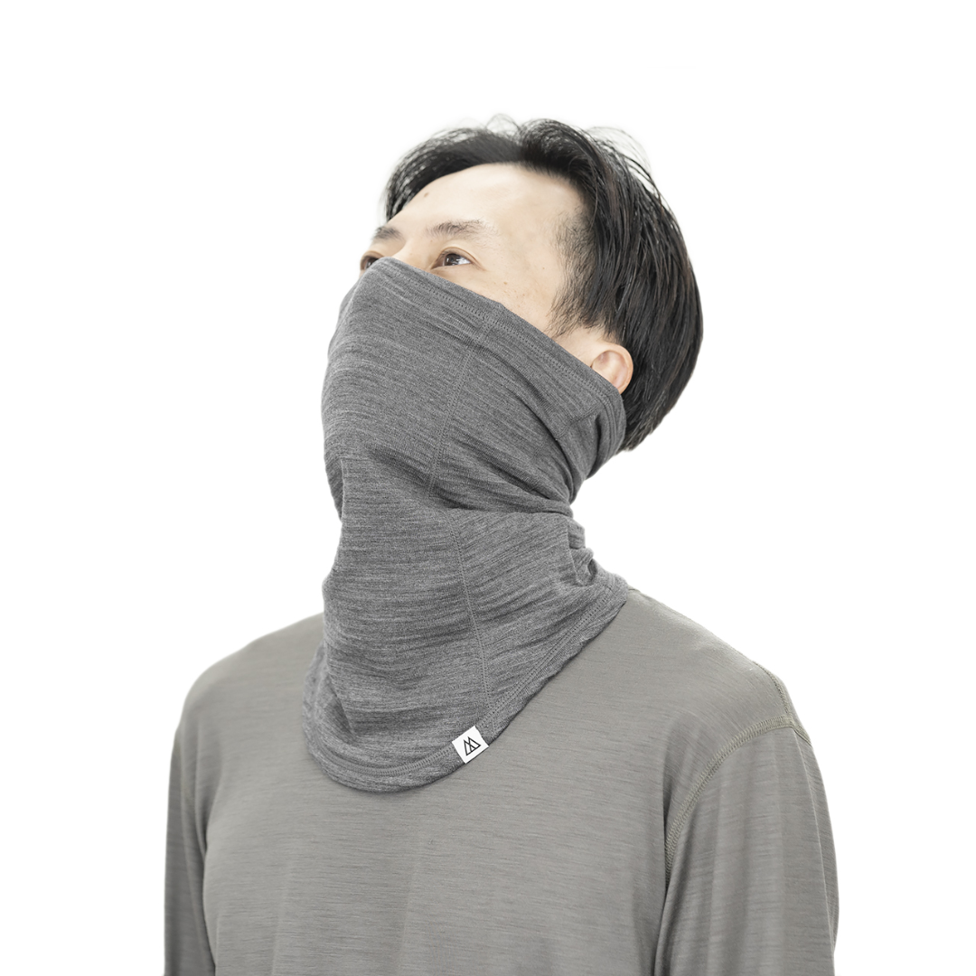 RIDGE Grid Merino Long Neck Gaiter / グリッド メリノ ロング ネックゲイター