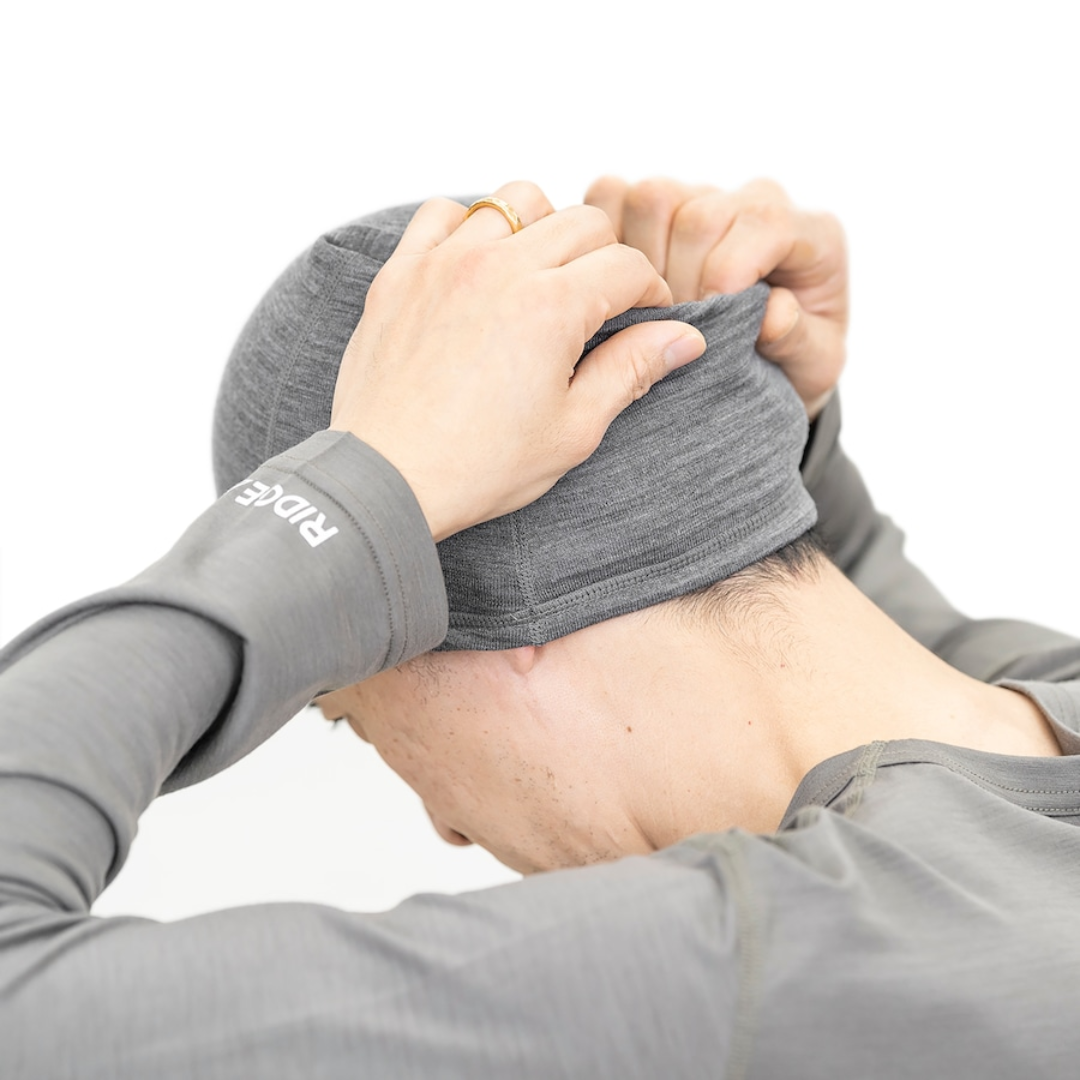 RIDGE Grid Merino Long Neck Gaiter / グリッド メリノ ロング ネックゲイター