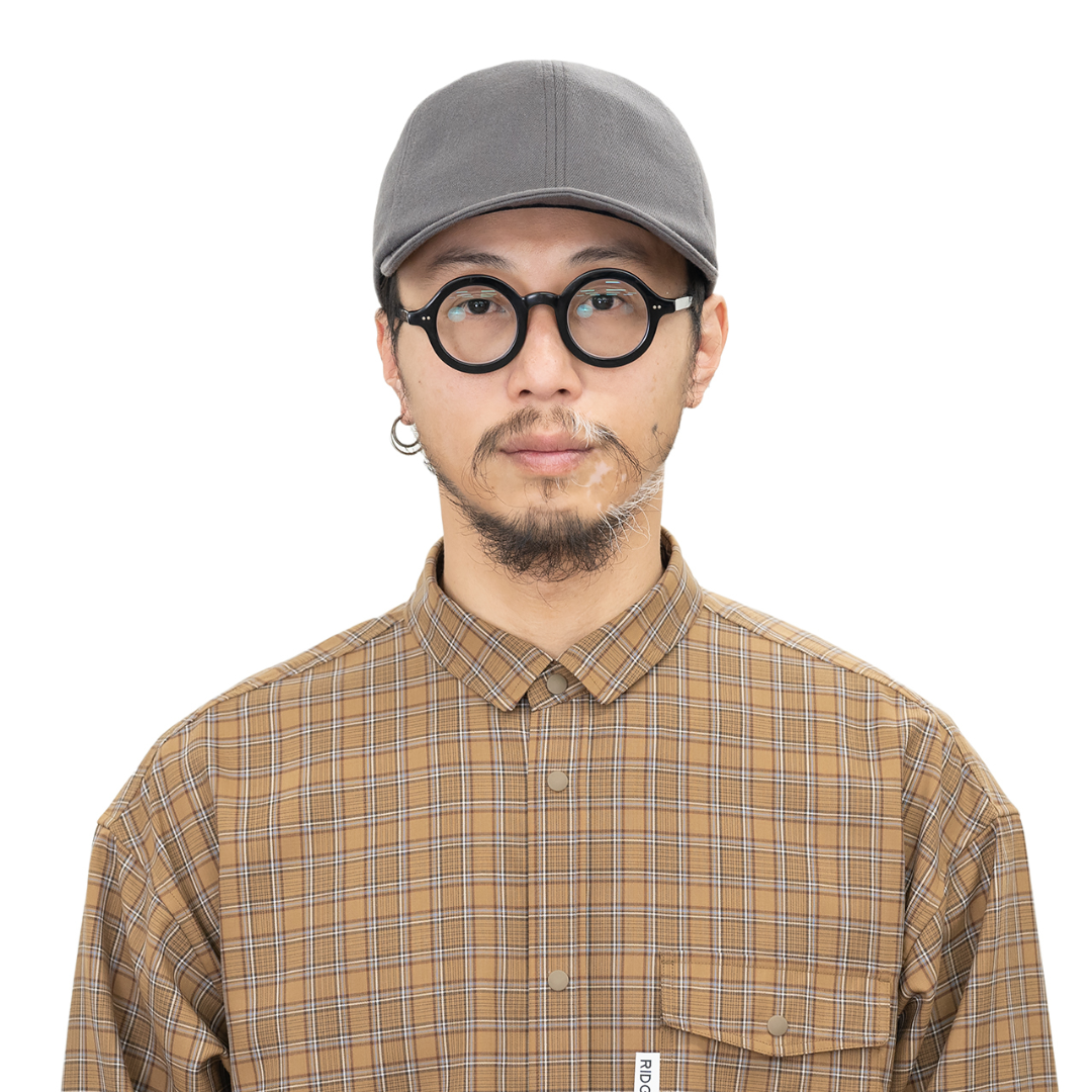 RIDGE Merino Basic Long Sleeve Shirts Mocha Plaid Men's