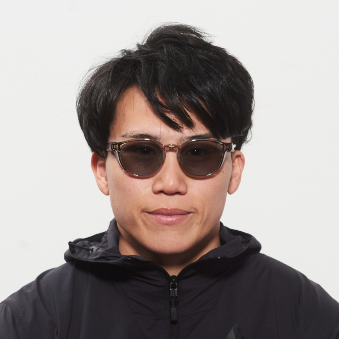 Niho NH-103 COL.3 / Boston-style polarized sunglasses (light gray x light gray lenses)