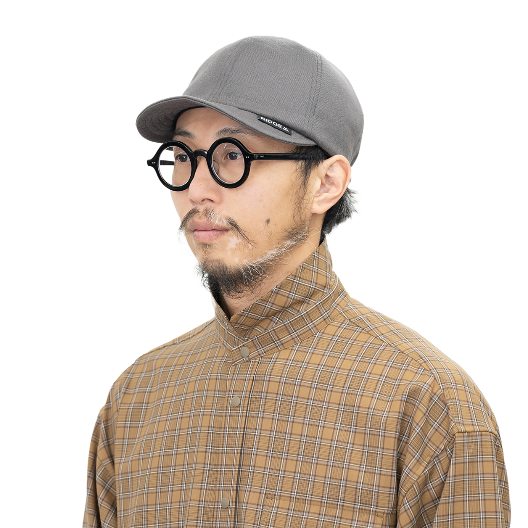 RIDGE Merino Basic Long Sleeve Shirts Mocha Plaid Men's