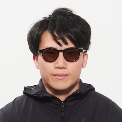 Niho NH-103 COL.1 / ボストン型 偏光サングラス（黒べっ甲フレームxライトブラウンレンズ）