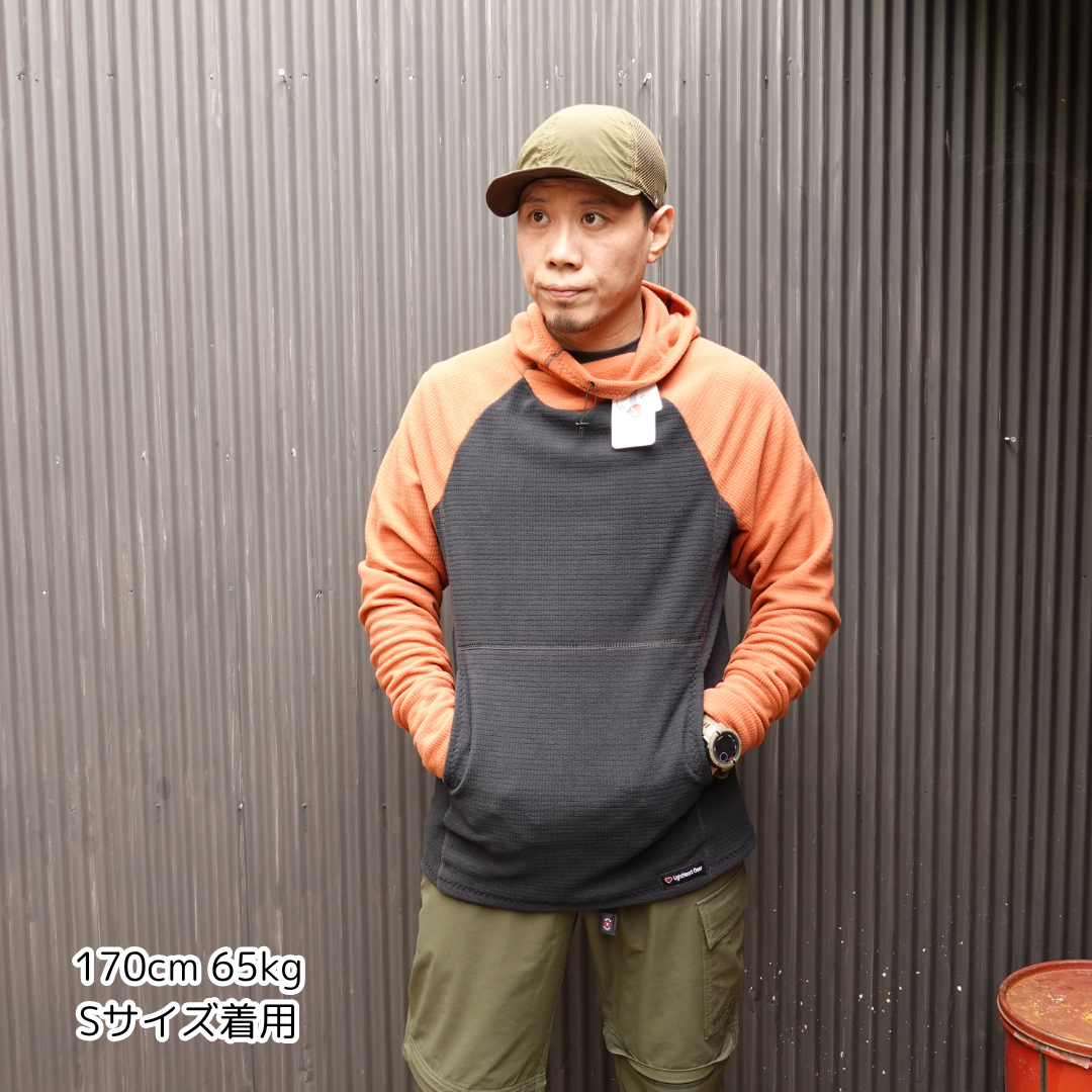 LightHeart Gear Men's Microgrid Fleece Hoody / ライトハートギア　メンズ　マイクログリッドフリース　フーディ