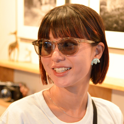 Niho NH-102 COL.2 / ラウンド型 偏光サングラス（ライトイエローフレームxグレーレンズ）