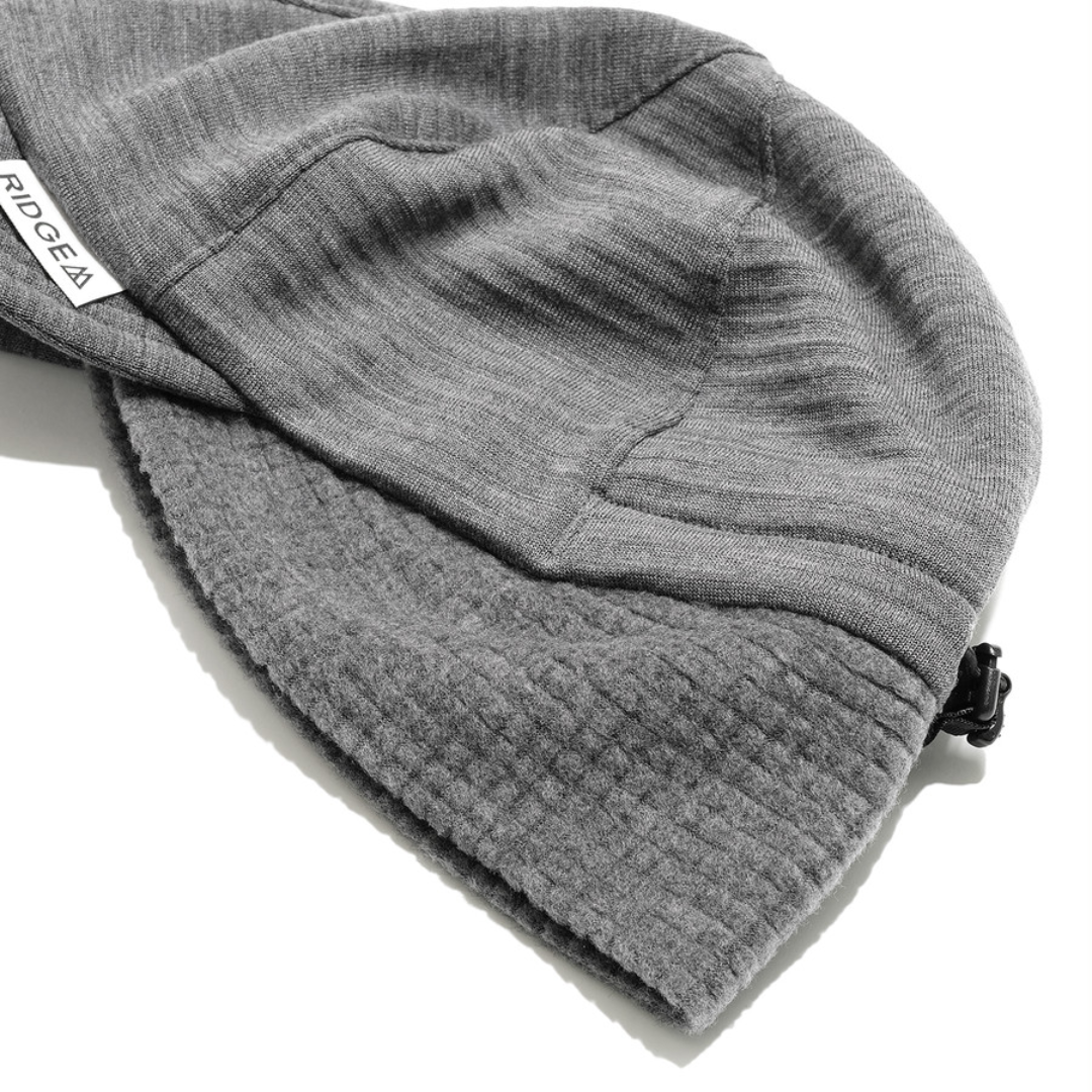 RIDGE / Grid Merino Earmuff Cap
