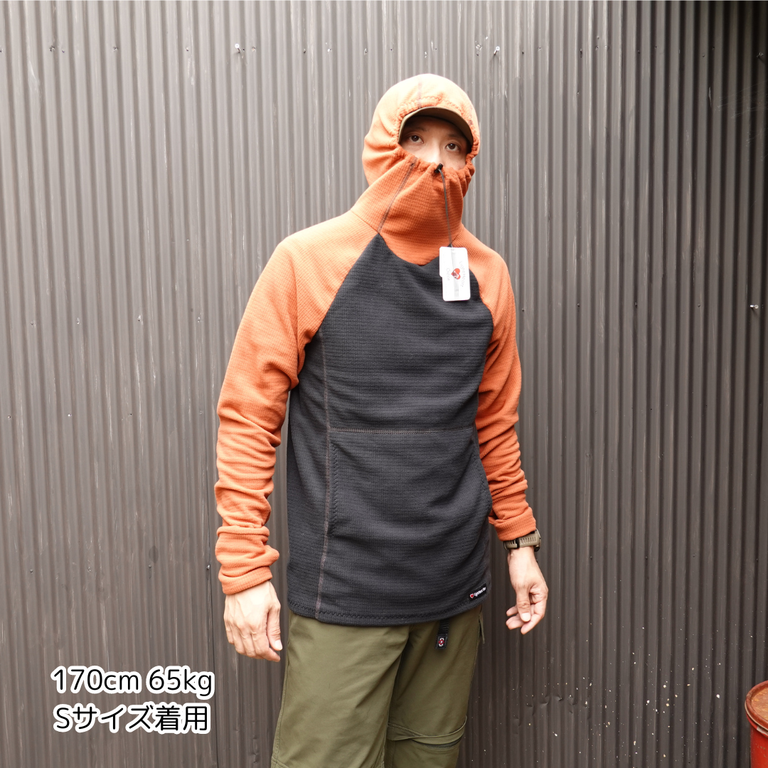 LightHeart Gear Men's Microgrid Fleece Hoody / ライトハートギア　メンズ　マイクログリッドフリース　フーディ