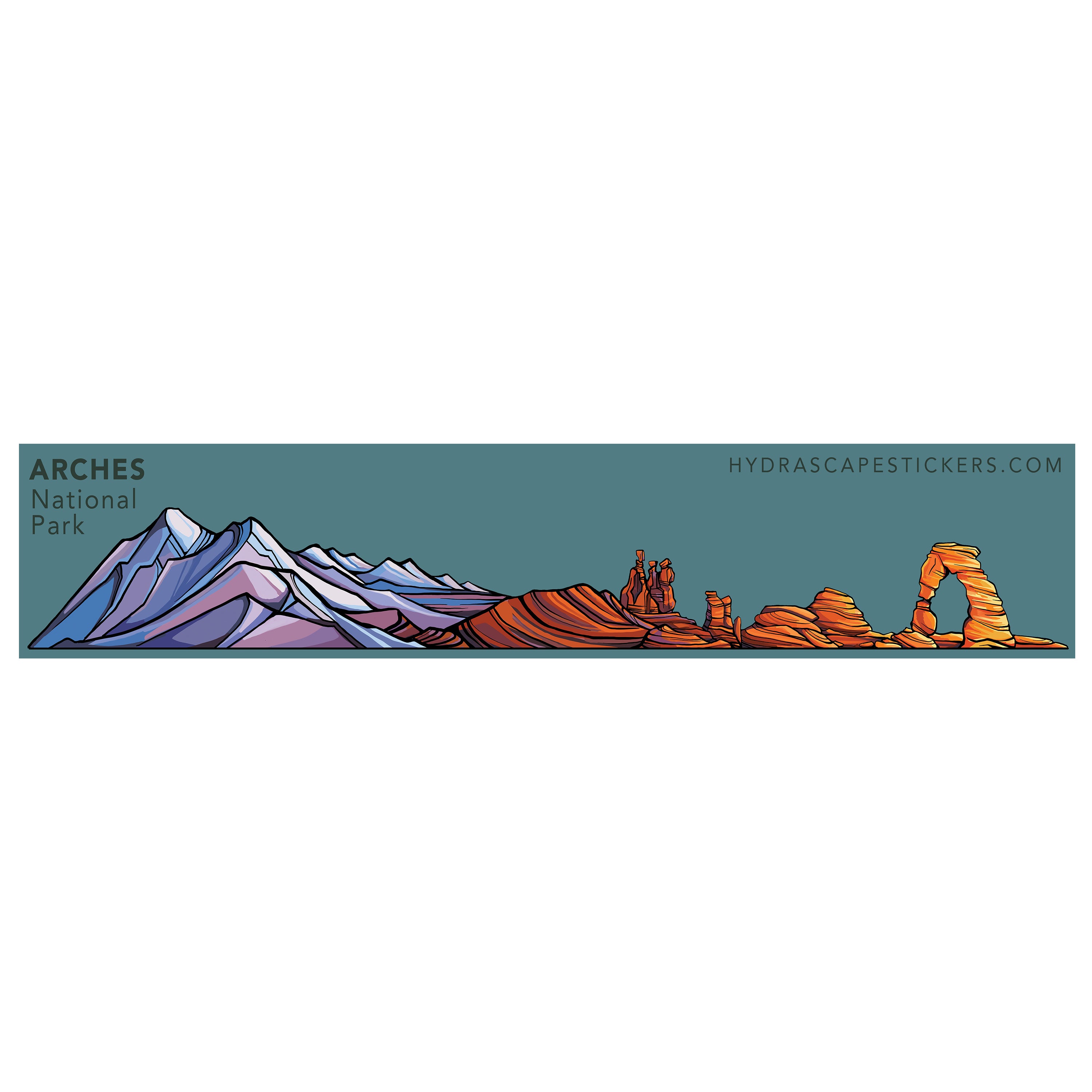 01. Arches National Park Miniscape Sticker / アーチーズ国立公園　ミニスケープステッカー