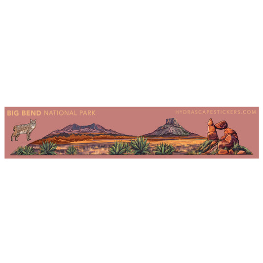01. Big Bend National Park Miniscape Sticker / ビッグベンド国立公園　ミニスケープステッカー