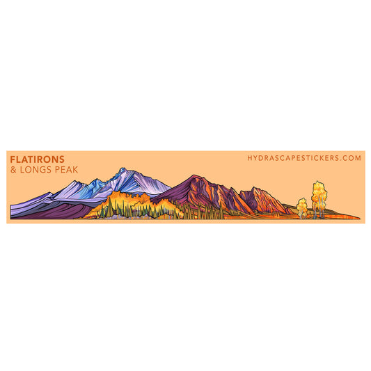 01. Flatirons & Longspeak Miniscape Sticker / フラットアイアンズ&ロングスピーク国立公園　ミニスケープステッカー