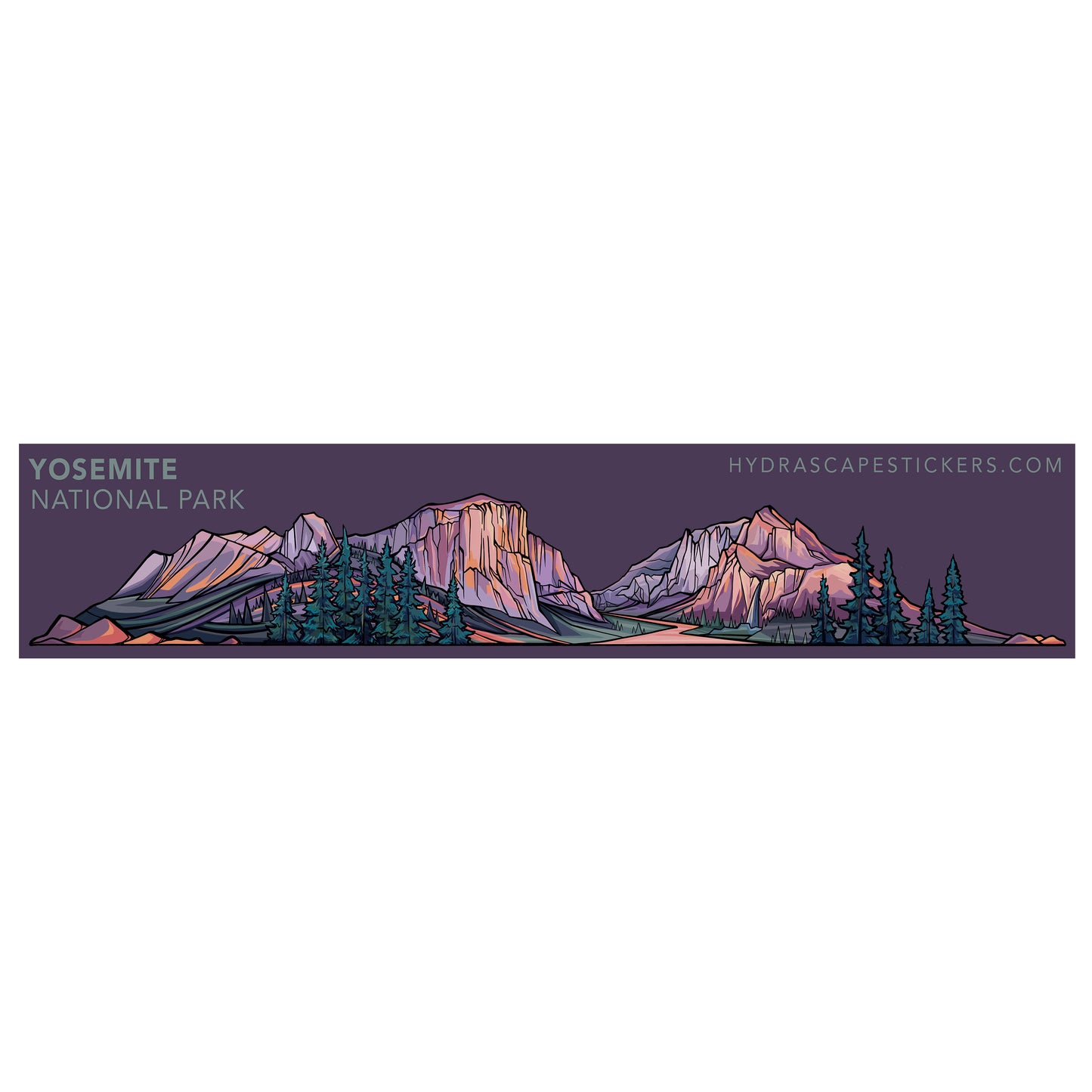 01. Yosemite National Park Miniscape Sticker / ヨセミテ国立公園　ミニスケープステッカー
